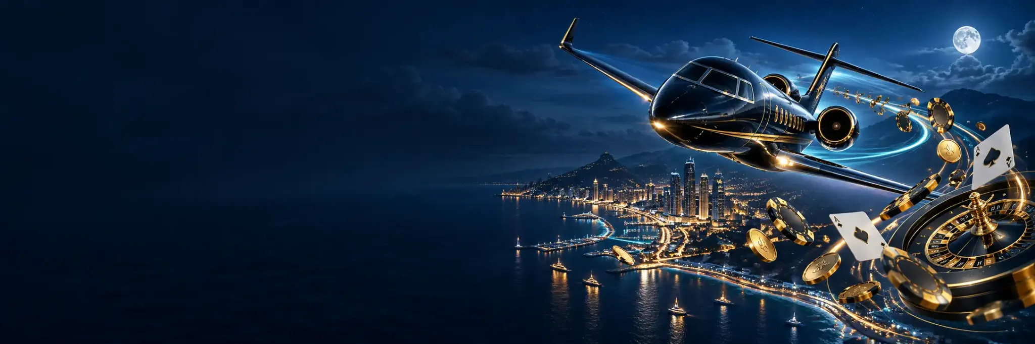 Betnjet Casino welcome bonus with a private jet and casino games